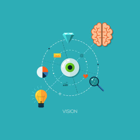 Creative process vision flat web infographic technology online service application internet business concept vector. Design elements for web and mobile applications, infographics and workflow layoutのイラスト素材