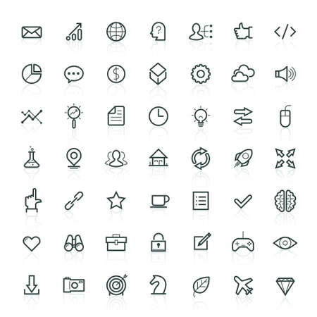 Modern thin line icons set of doing business elements, solution for clients. Premium quality outline symbol collection. Simple mono linear pictogram pack.のイラスト素材