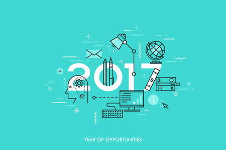 Infographic concept 2017 year of opportunitiesのイラスト素材