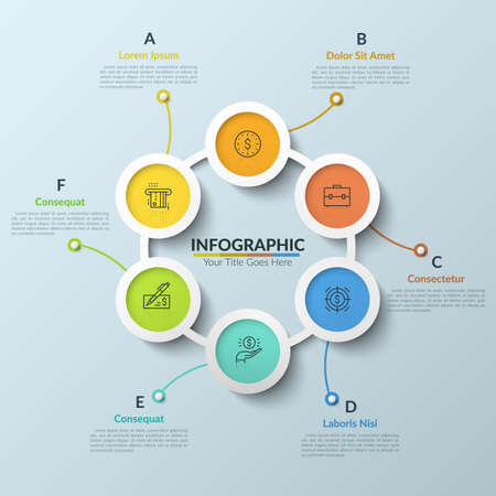Vector of Circular chart with 6 - ID:1-102307494 - Royalty Free Image ...