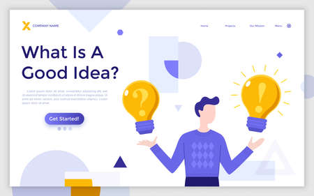 Flat Landing Page Templateのイラスト素材