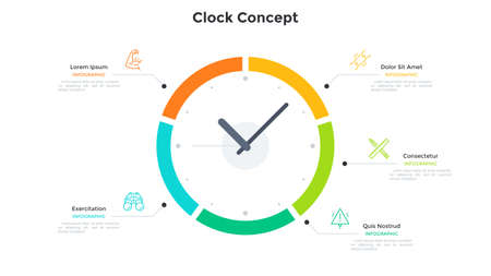 Flat Infographic Templateのイラスト素材