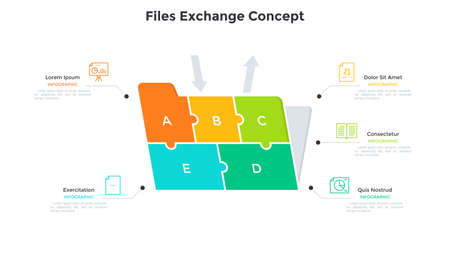 Flat Infographic Templateのイラスト素材