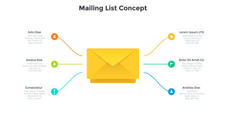 Flat Infographic Templateのイラスト素材