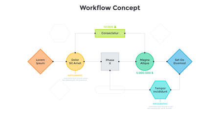 Flat Infographic Templateのイラスト素材