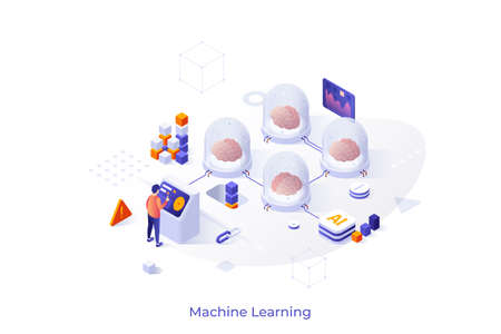 Isometric Vector Illustration For Websiteのイラスト素材