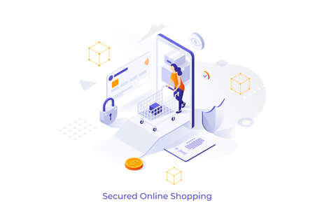 Isometric Vector Illustration For Websiteのイラスト素材