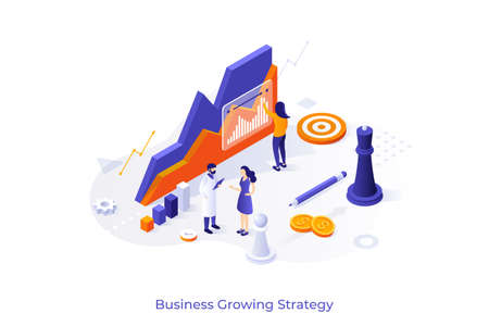 Isometric Vector Illustration For Websiteのイラスト素材