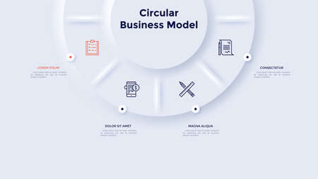 Modern Infographic Vector Templateのイラスト素材
