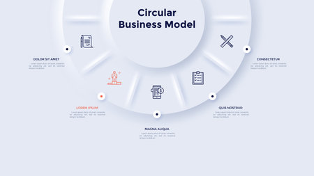 Modern Infographic Vector Templateのイラスト素材