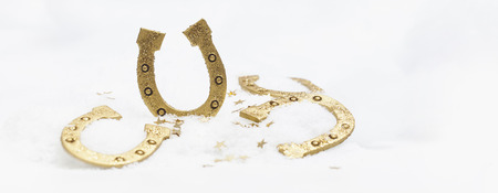 Happy New Years Greetings in Snowの写真素材