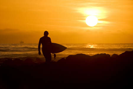 Sunset Surferの写真素材