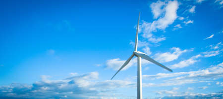 Windmills with Blue Sky