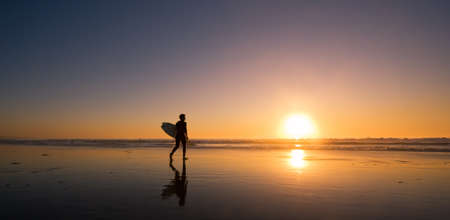 Sunset Surferの写真素材