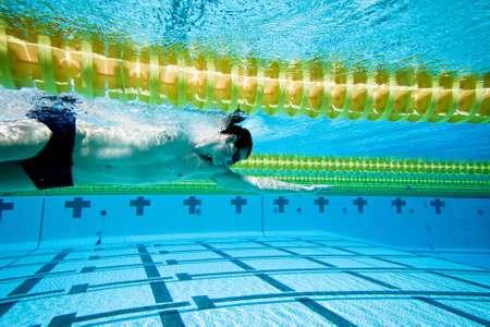Swimmer Under Water in Pool
