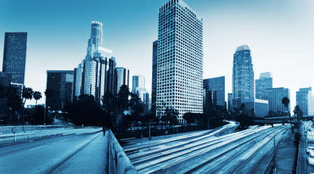 Urban City at Sunset