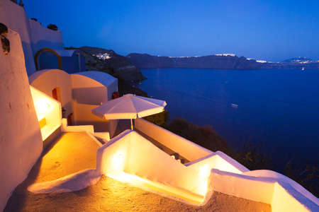Sunset Villa, Santorini Island, Greeceのeditorial素材
