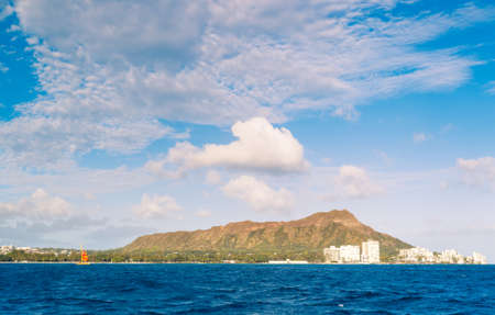View on Honolulu City Skyline from Water, Waikikiの写真素材