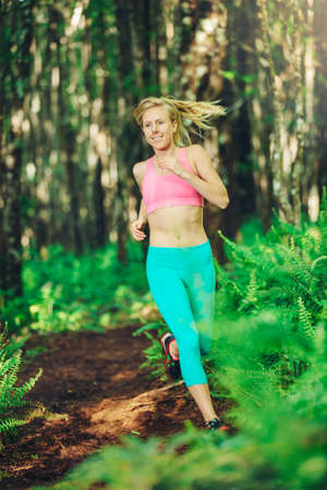 Woman Running in Nature