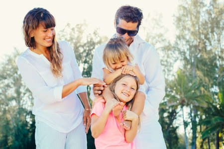 Happy Family at the Beach, Quality Family Time, Lifestyle Concept