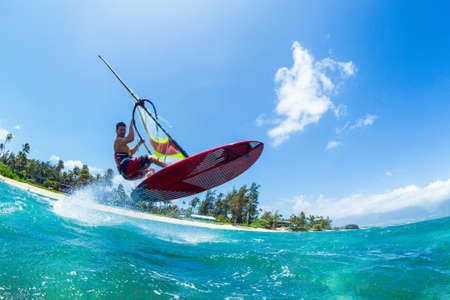 Windsurfing, Fun in the ocean, Extreme Sportの写真素材
