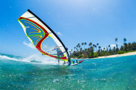 Windsurfing, Fun in the ocean, Extreme Sportの写真素材
