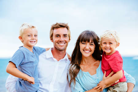 Happy Young Familyの写真素材