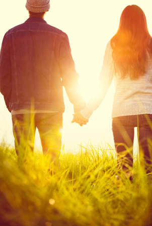 Young Couple in Love Outdoors