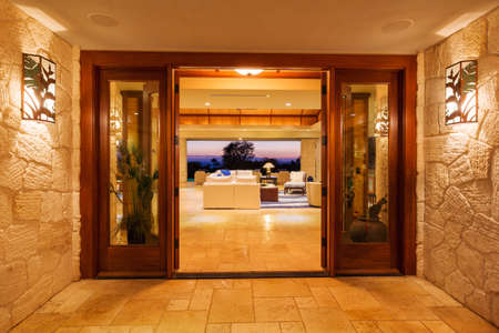 Beautiful Entrance to Luxury Homeの写真素材