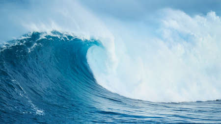 Powerful Blue Ocean Waveの写真素材