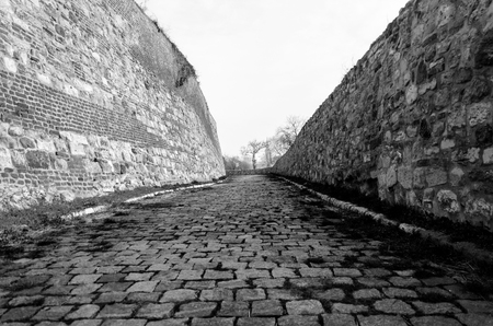 Ancient Roman pathの写真素材
