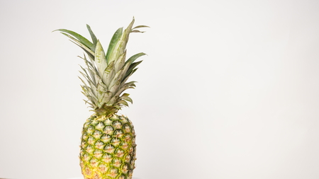 Pineapple isolated on white background. Space for textの写真素材