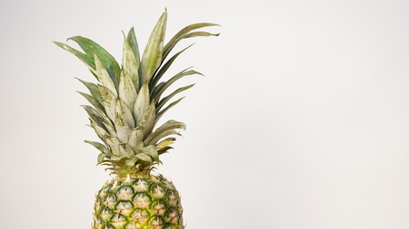 Pineapple isolated on white background. Space for textの写真素材