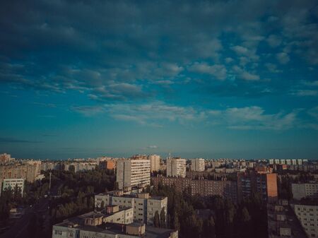 Panels buildings in Russia, Soviet architecture houses.の写真素材