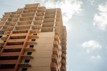 building under construction. Image of a building under construction and repair.