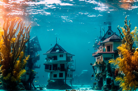 Underwater view of the underwater world. underwater world. underwater worldの素材