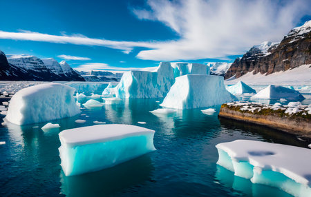 Icebergs in Glacier Lagoonの素材