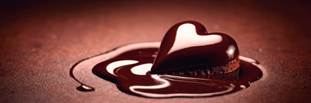 Heart Shaped Chocolate - Sweetness and Love in Every Bite. Indulge in the sweetness and love embodied in this heart.の素材