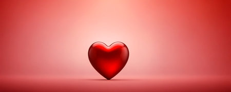 Valentine's day background with red heart.の素材