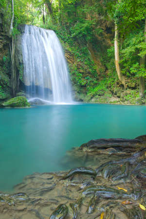Erawan waterfall National Parkの写真素材