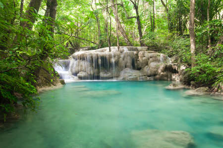 Deep forest water at Kanjanaburi Thailandの写真素材
