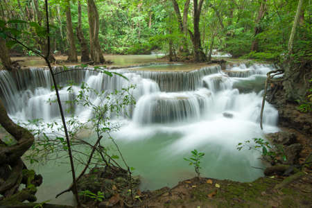Waterfall at Kanjanaburi Thailandの写真素材