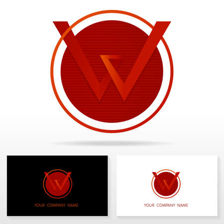 Letter W logo icon design template elements Illustration. Letter W logo icon design vector sign. Business card templates.のイラスト素材