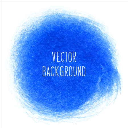 Blue colored paint background - Vector Illustration. Blue watercolor paint stroke on a white background.のイラスト素材
