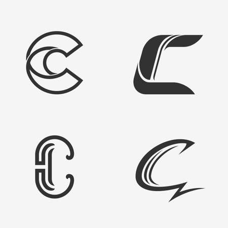 set of letter C signのイラスト素材