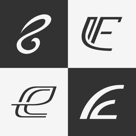 letter D sign icon design template elementsのイラスト素材