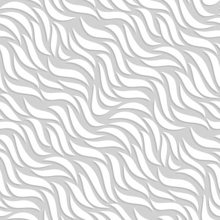 White vector wavy seamless pattern. Abstract background for invitations etc.のイラスト素材