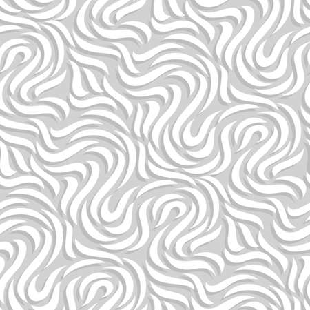White vector abstract seamless pattern. Wavy background for invitations etc.のイラスト素材