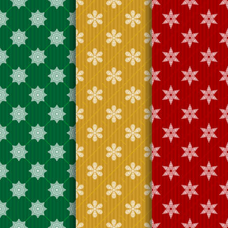 The set of Christmas backgrounds with snowflakesのイラスト素材