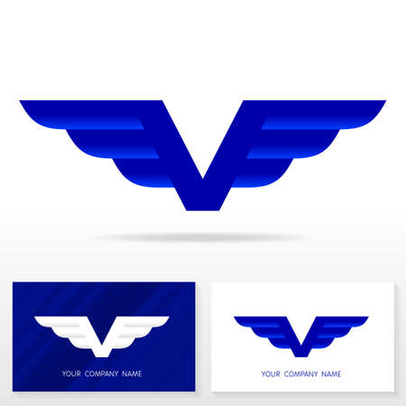 Letter V  design vector sign - Stock vector. Business card templates.のイラスト素材